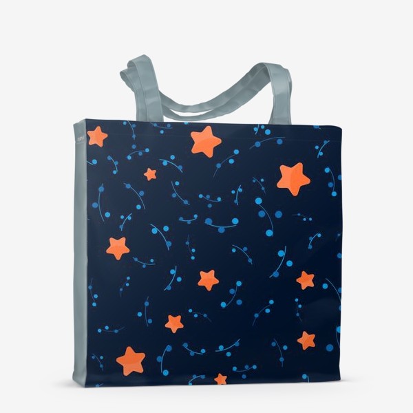 Сумка-шоппер «Оранжевые звёзды в ночном небе. »