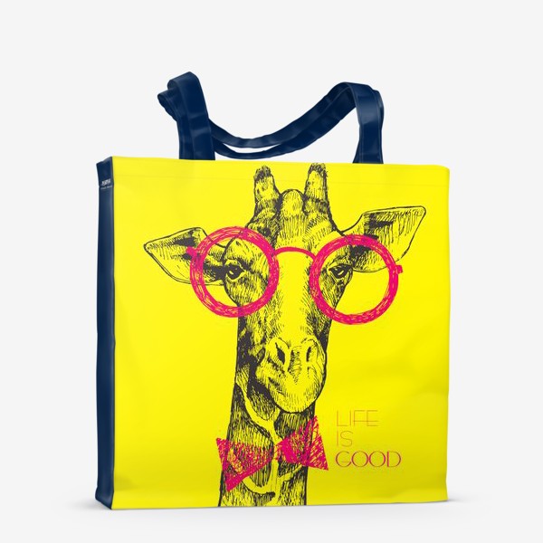 Сумка-шоппер &laquo;Жираф на желтом фоне &raquo;