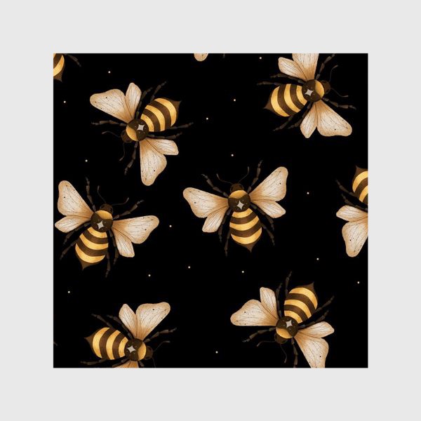 Шторы «Волшебные пчёлы - паттерн»