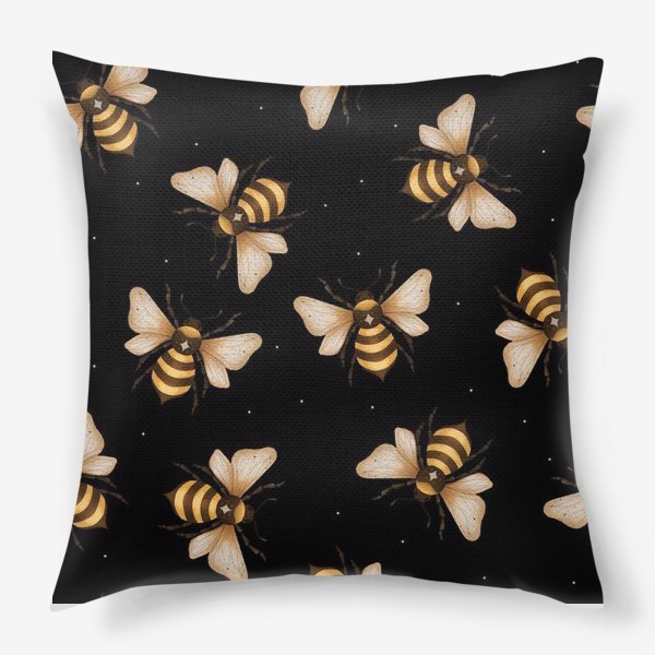 Подушка «Волшебные пчёлы - паттерн»