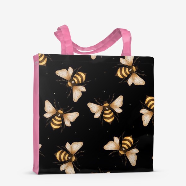 Сумка-шоппер «Волшебные пчёлы - паттерн»