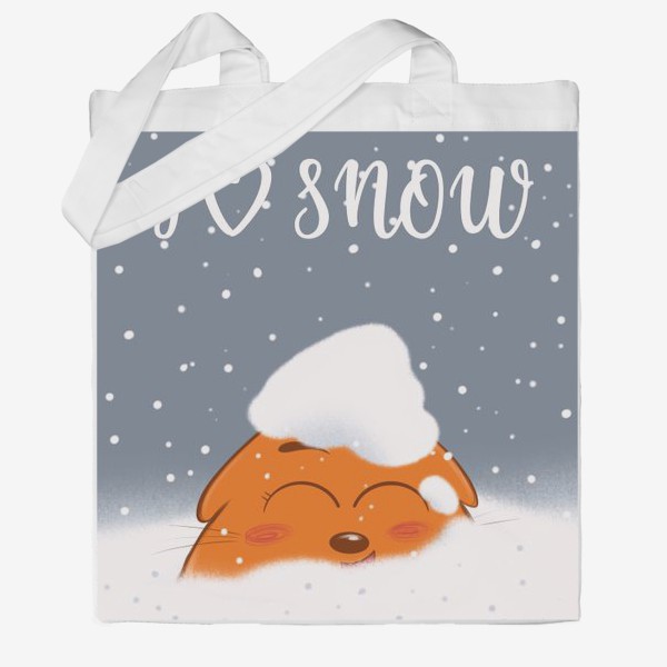 Сумка хб «Кот в снегу»