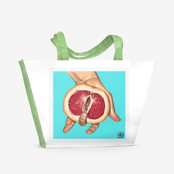 Пляжная сумка «Сочный грейпфрут »
