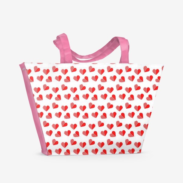Пляжная сумка « Простые сердца»