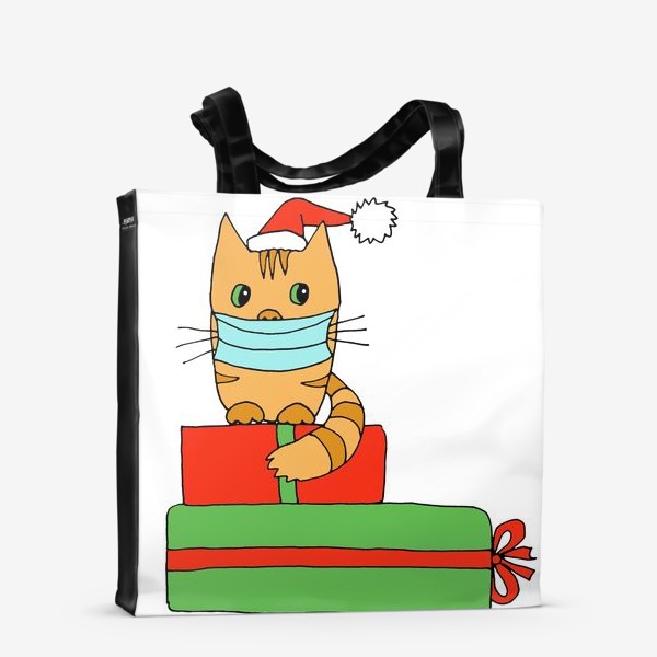 Сумка-шоппер «Новогодний котик 2021»