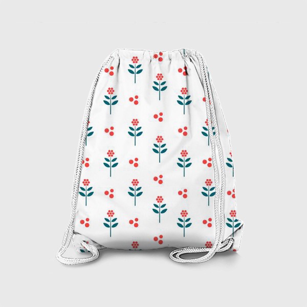 Рюкзак «Узор цветы и ягоды»