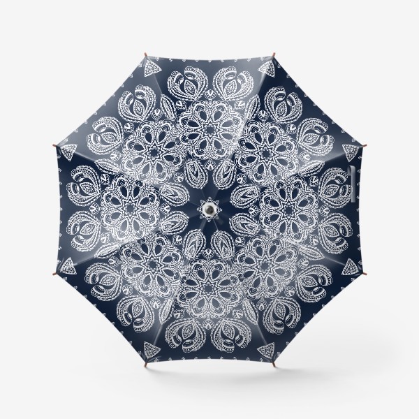 Зонт «Мандала на синем»