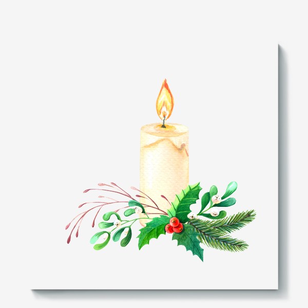 Холст «Новогодняя свеча»