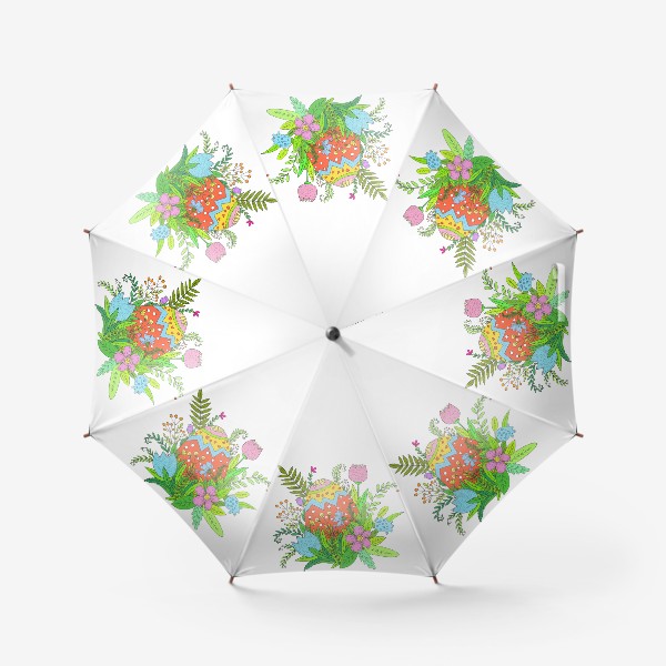 Зонт «Пасха яйцо и цветы»