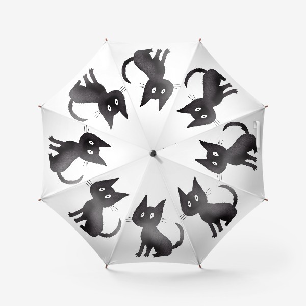 Зонт «Милый чёрный кот»