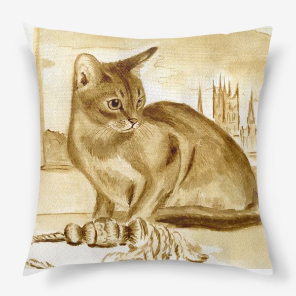 Подушка «Британская кофейная кошка»