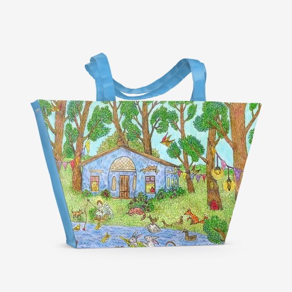 Пляжная сумка «Сказочный домик»