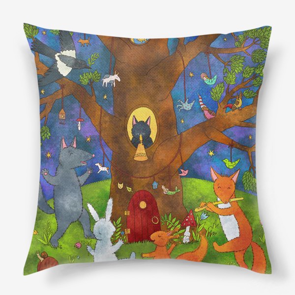 Подушка «Веселые лесные животные»