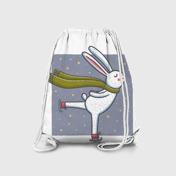 Рюкзак «Милый заяц на коньках»