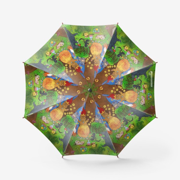 Зонт «Милые животные у костра»
