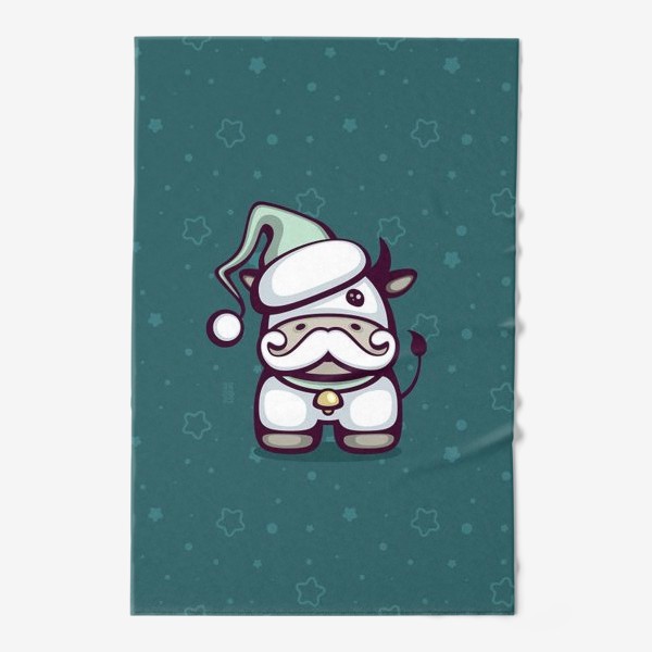 Полотенце «Cute Santa Bull»