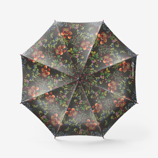 Зонт «Паттерн Лесные ягоды»