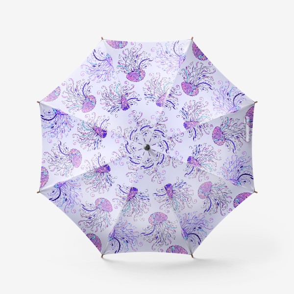 Зонт «Медузы - Узор на фиолетовом»