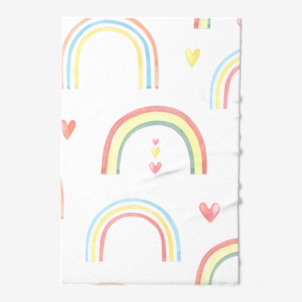 Полотенце «Милая радуга с сердечками»