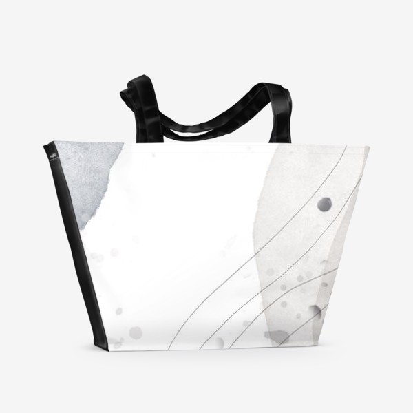 Пляжная сумка «Абстрактный скандинавский минимализм мотив акварель стиль мемфис пятна»