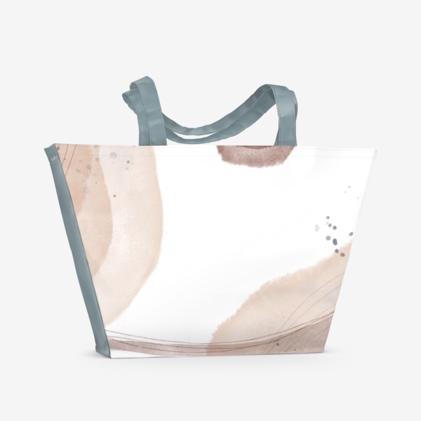 Пляжная сумка «Абстрактный скандинавский минимализм мотив акварель стиль мемфис пятна»
