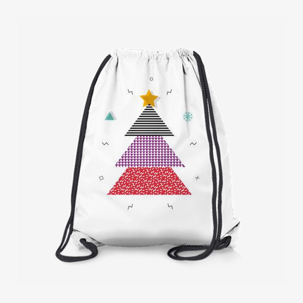 Рюкзак «Новогодняя елка в стиле "Мемфис"»