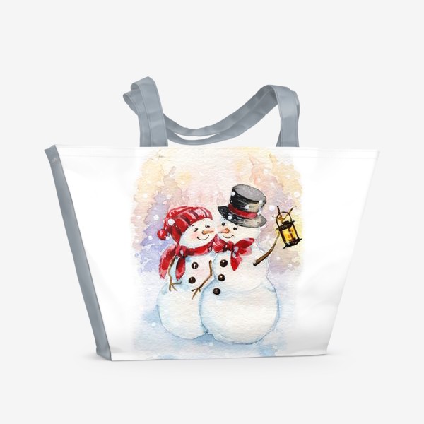 Пляжная сумка «Снеговики»