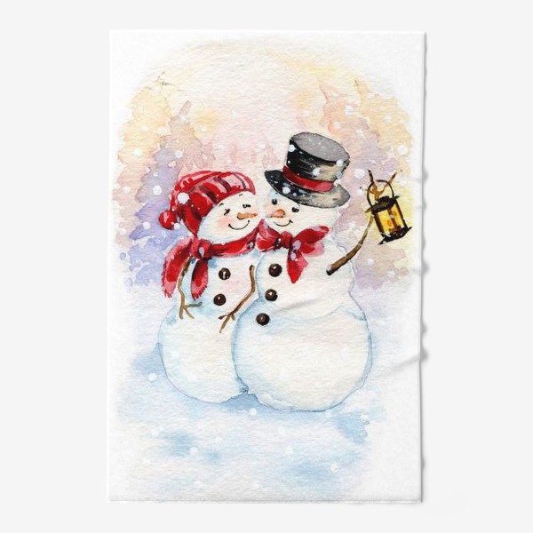 Полотенце «Снеговики»