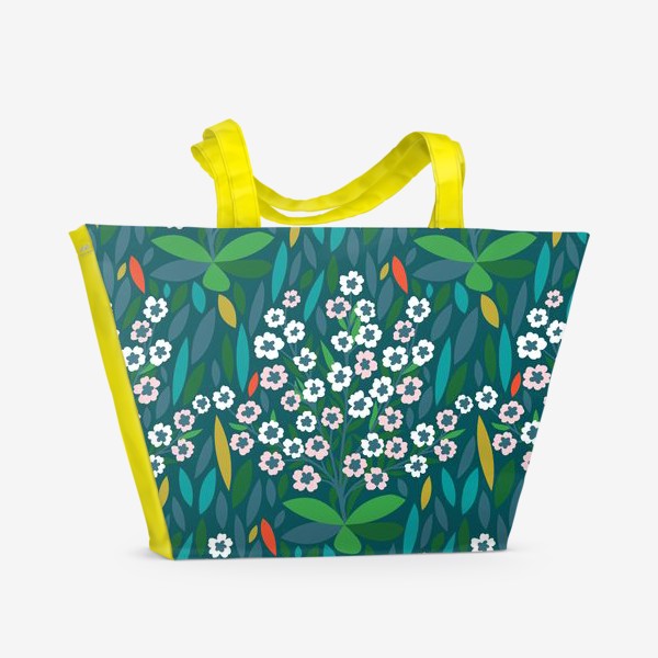 Пляжная сумка «Цветущий куст в Индии»