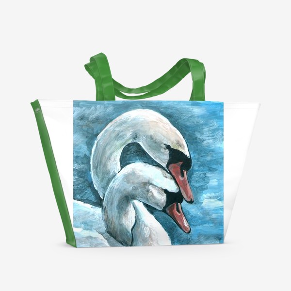 Пляжная сумка «Лебеди»