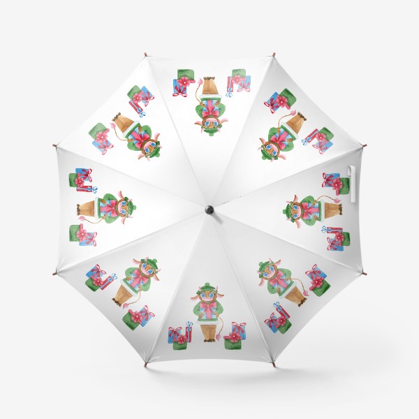 Зонт «бычок с подарками»