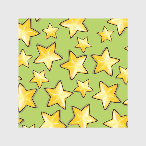 Скатерть «Звездный узор на зеленом фоне»