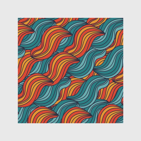 Скатерть «Абстракция Цветные волны»