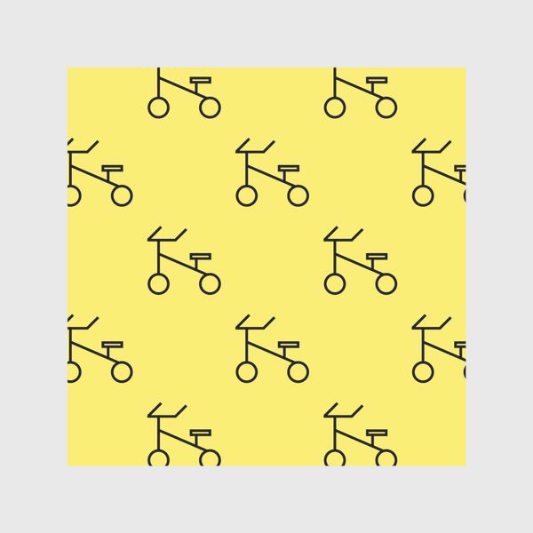 Скатерть «Велосипеды на желтом фоне»