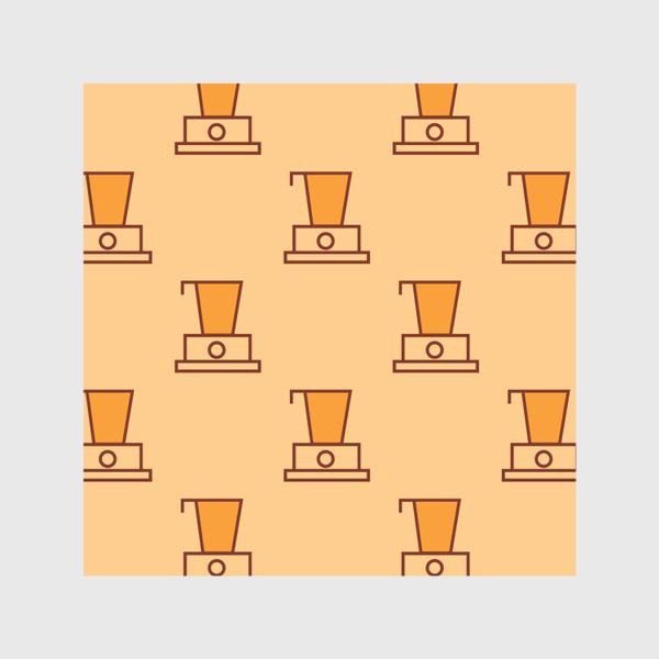 Скатерть «Паттерн - Соковыжималка на оранжевом фоне»