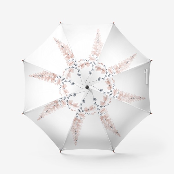 Зонт «Нежный полупрозрачный цветок сканди минимализм в акварельной технике»