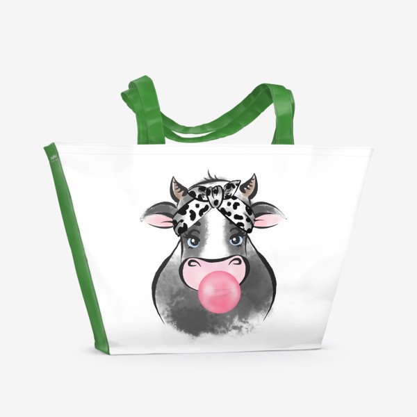 Пляжная сумка «Модная корова»