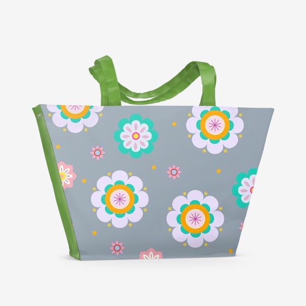 Пляжная сумка «скандинавские цветочки»