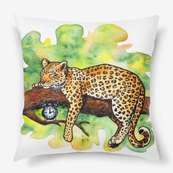Подушка «Леопард спит»