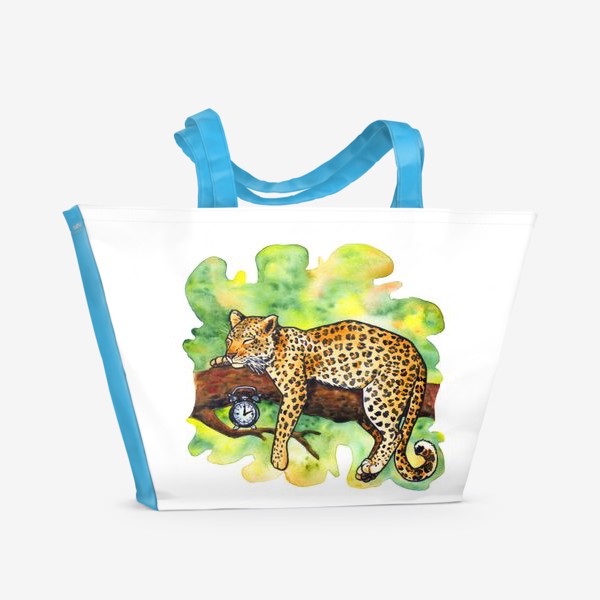 Пляжная сумка «Леопард спит»