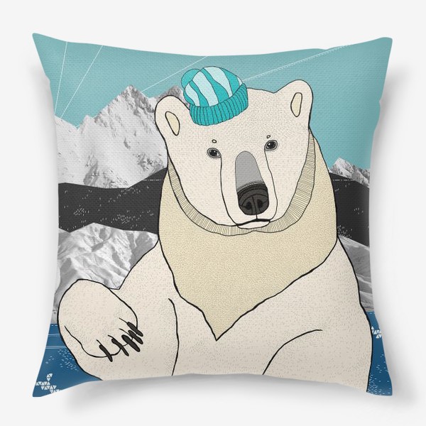 Подушка «Где-то на Северном Полюсе»