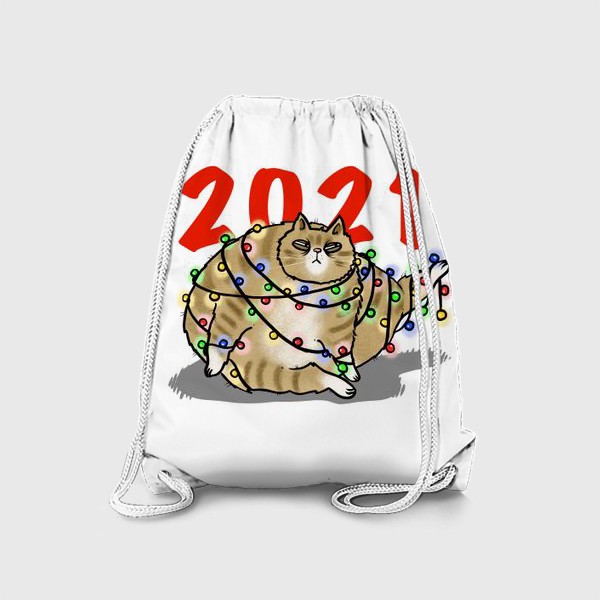 Рюкзак «Кот и гирлянда.2021»