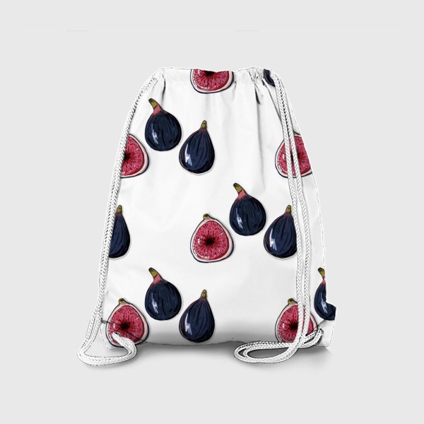 Рюкзак «Фруктовый орнамент с инжиром. Сочные свежие плоды фигового дерева»