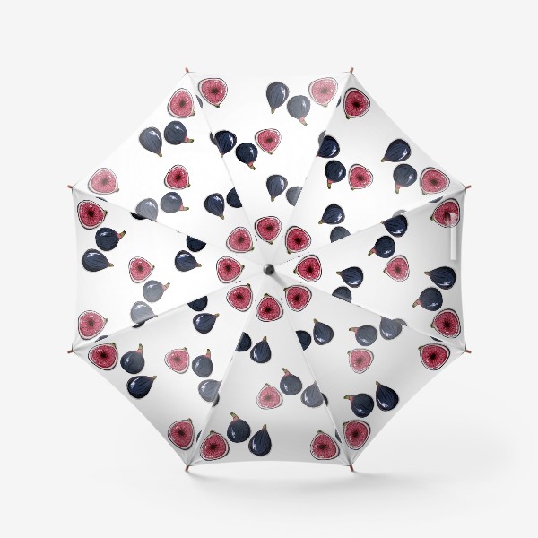 Зонт «Фруктовый орнамент с инжиром. Сочные свежие плоды фигового дерева»