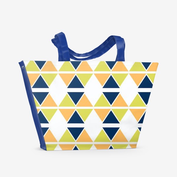 Пляжная сумка «Треугольники. Геометрия.»