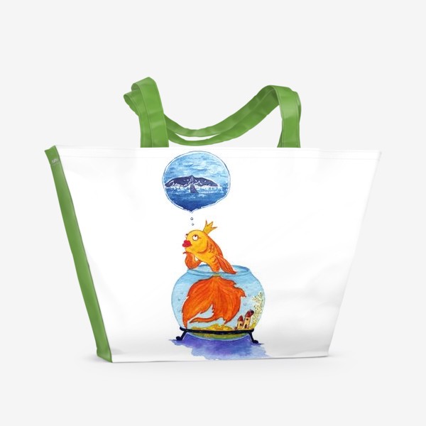 Пляжная сумка «Мечты золотой рыбки»