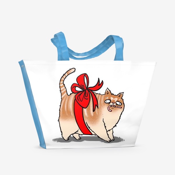 Пляжная сумка «Кот-подарок »