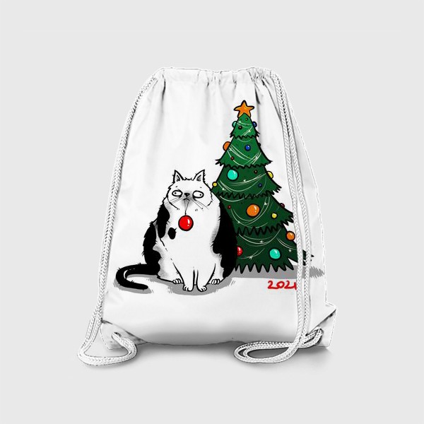 Рюкзак «Кот и елка »