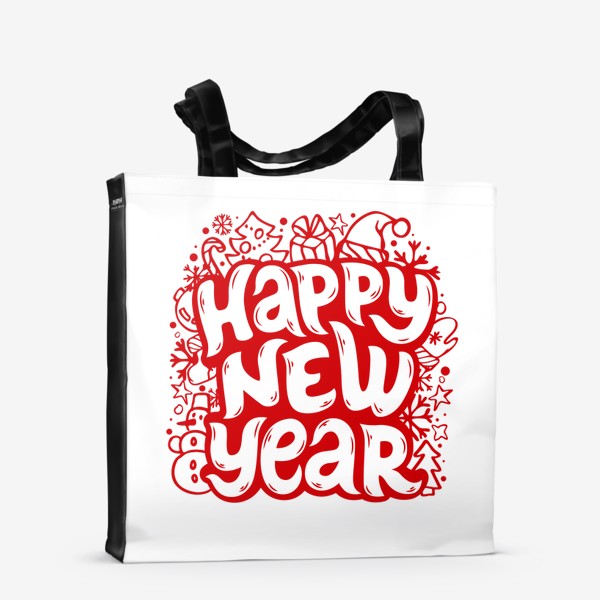 Сумка-шоппер «Новогодний принт "Happy New Year"»