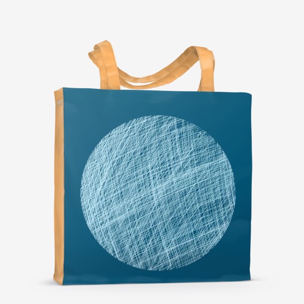 Сумка-шоппер «Луна, абстракция на синем»